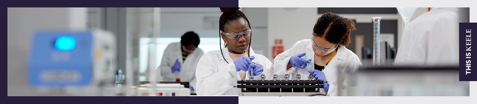 Pharmacology students in laboratory