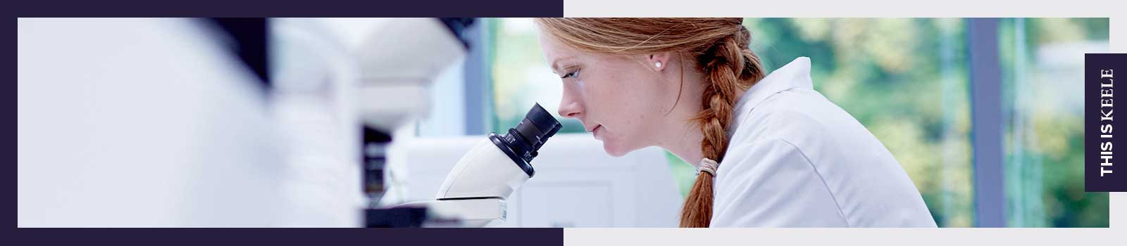 Student using equipment in laboratory